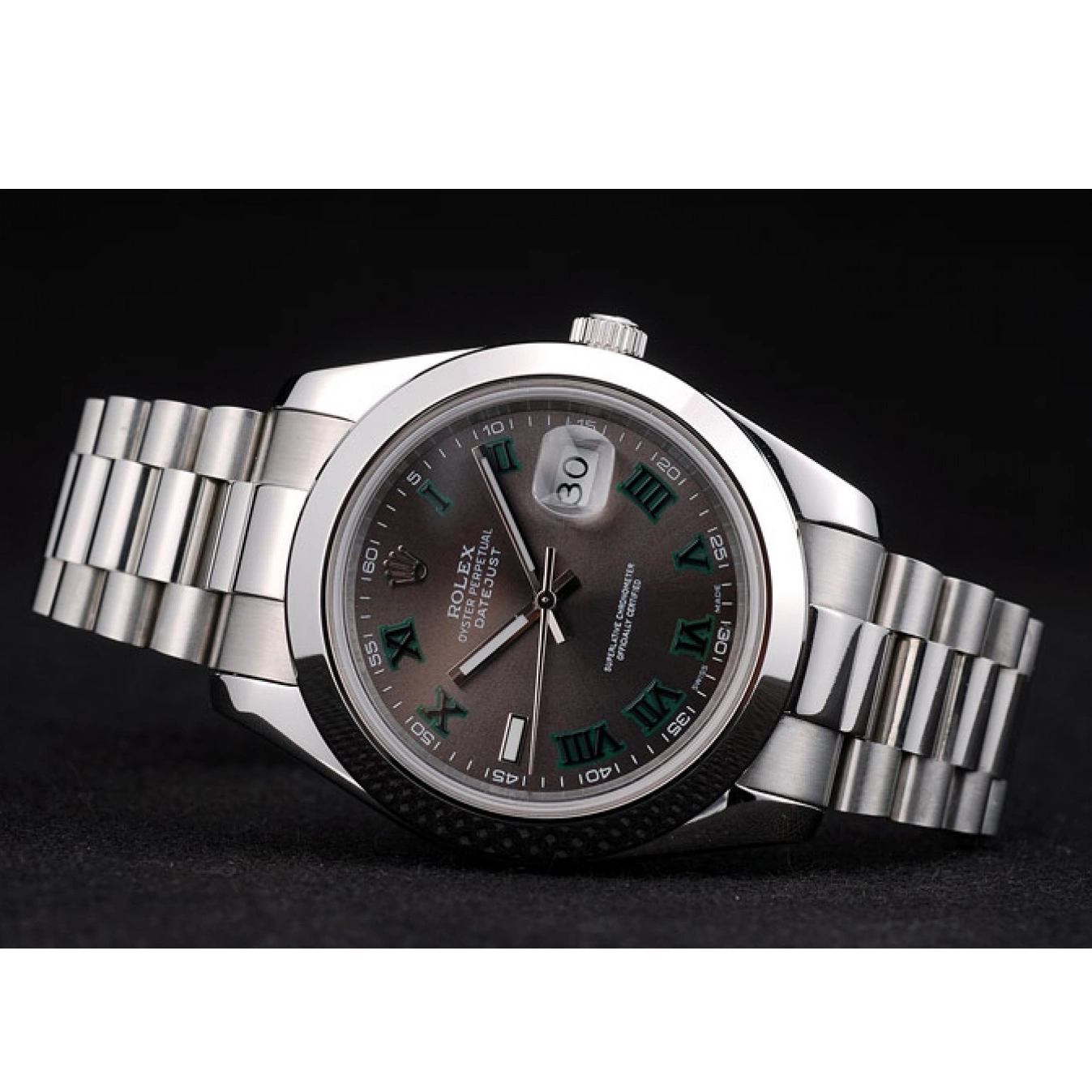 Aaa replica watch DateJust Bezel Rolex Dial 42000 Grey Swiss Polished Steel Stainless 0516